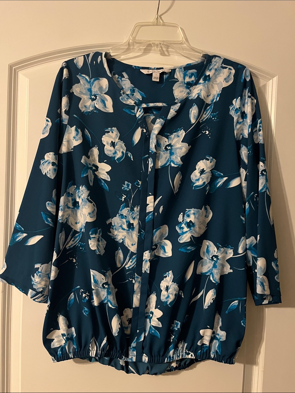 Blue Floral Women's Top